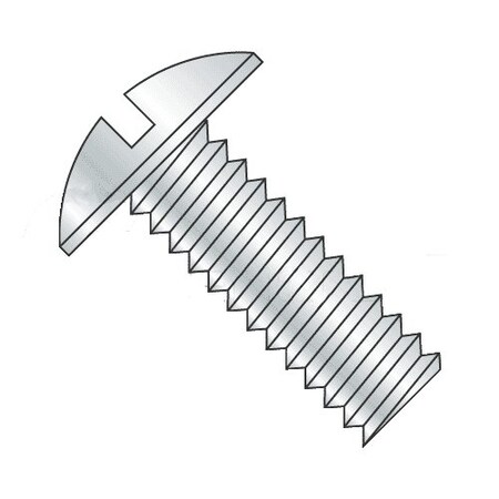 Newport Fasteners #10-32 x 1 in Slotted Truss Machine Screw, Zinc Plated Steel, 100 PK 992280-100